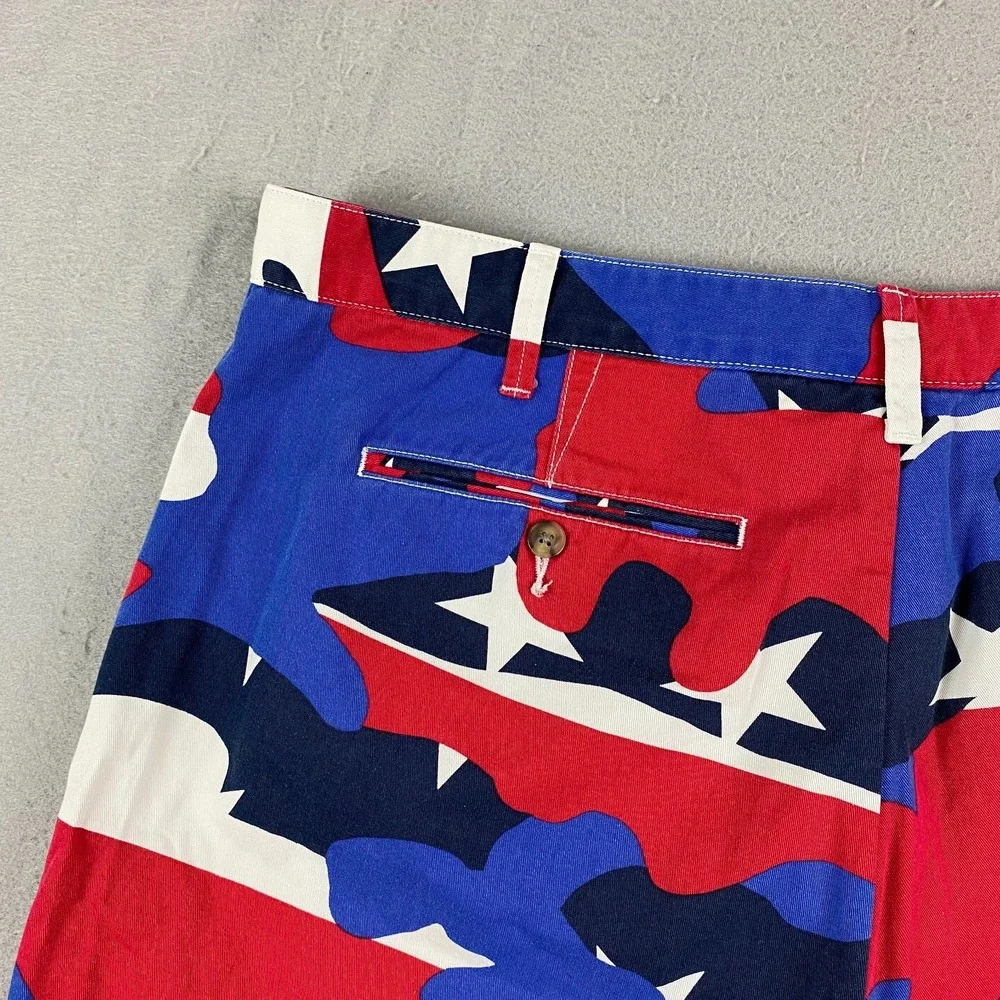 Polo Ralph Lauren Shorts Men 38 Chino US Flag Camo Stars And Stripes Pony Preppy